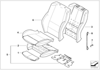 New Genuine BMW x3 Seat Upholstery Sports Parts (2004-2010) OE 52103455248