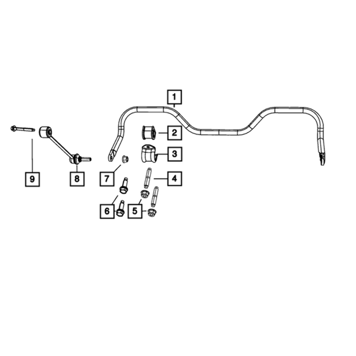 New Genuine Mopar Bushing Stabilizer Bar 2007-2012 OE 52125391AC