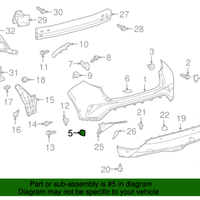 Genuine Toyota OE Pad, Rr Bumper, Rh 52462-10020