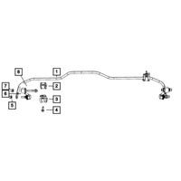 New Genuine Mopar Bushing Stabilizer Bar 2004-2009 OE 52855391AB