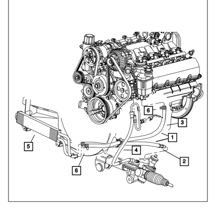 New Genuine Mopar Hose Power Steering Return 2010-2012 OE 52855853AL