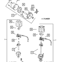 New Genuine Mopar Cap Distributor OE 53006152AB