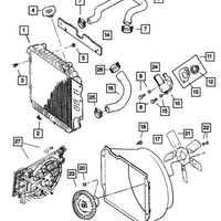 New Genuine Mopar Housing Thermostat 2002-2006 OE 53010553AB