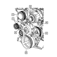 New Genuine Mopar Power Steering Pump Pulley (2008-2012) OE 53013688AC