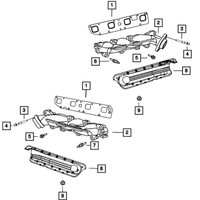 New Genuine Mopar Exhaust Manifold Assembly Right (2009-2023) OE 53013848AG