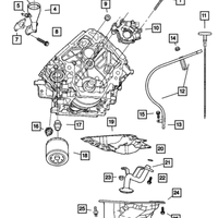 New Genuine Mopar Engine Oil Level Dipstick Indicator (2002-2003) OE 53021026AE
