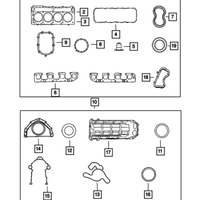 New Genuine Mopar Gasket Water Pump OE 53021384AC
