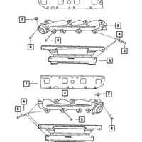New Genuine Mopar Shield Exhaust Manifold OE 53032208AH