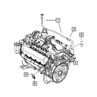 New Genuine Mopar Crankcase Vent To Air Clean Hose (2006-2009) OE 53032939AB