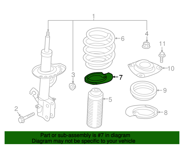 New Genuine Nissan Seat-Front Spring, Lower Rubber OE 540359AM0A