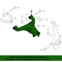 Genuine Nissan OE Link Compl-Front Suspension, Lower Rh 54500-6JS0A