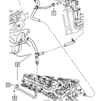 New Genuine Mopar Heater Hose Supply (2005-2010) OE 55038123AA