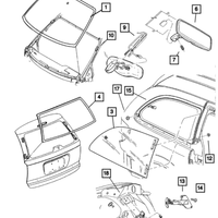 New Genuine Mopar Rear View Mirror Button (2001-2024) OE 55076401