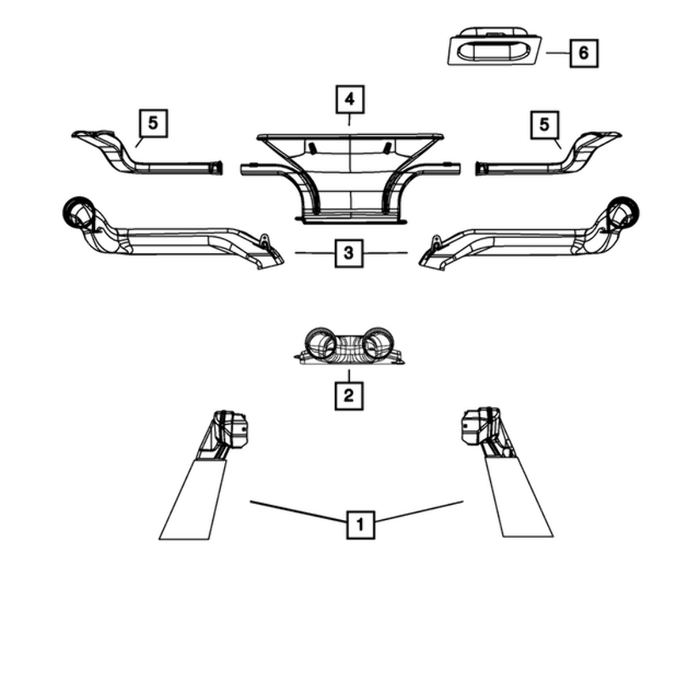 New Genuine Mopar Duct Floor Distribution 2007-2010 OE 55111061AB