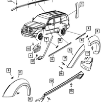 New Genuine Mopar Clip Applique OE 55157055AA
