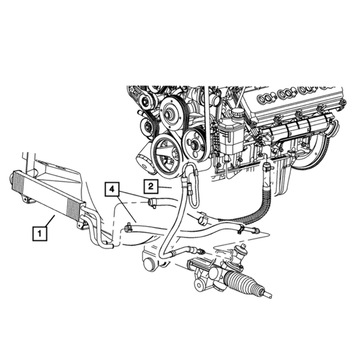 New Genuine Mopar Line Power Steering Return OE 55366796AC