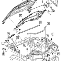 New Genuine Mopar Latch Hood OE 55396247AF