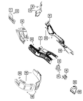 New Genuine Mopar Shield Brake & Fuel Line OE 55399273AE