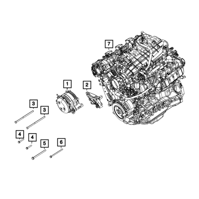 New Genuine Mopar Generator Engine 2018-2023 OE 56029803AA