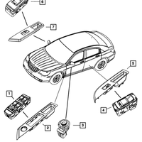 New Genuine Mopar Switch Mirror OE 56040694AD