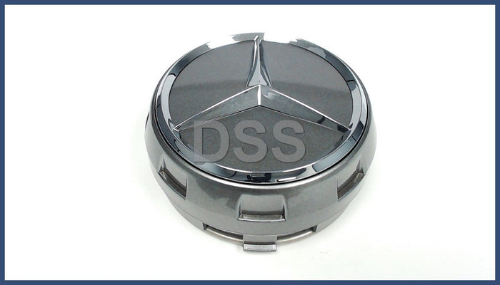 Genuine Mercedes-Benz Wheel Center Cap Hub 75mm Chrome Silver Grey (2010-2022)