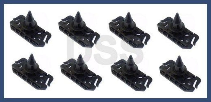Genuine Mercedes w211 w219 Wiper Cowl cover retainer Clips Set of 8 fastener