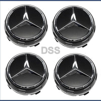 Genuine Mercedes-Benz Wheel Center Cap Matte Chrome 75mm Set (x4) (2017-2019) OE
