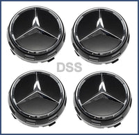 Genuine Mercedes-Benz Wheel Center Cap Matte Chrome 75mm Set (x4) (2017-2019) OE