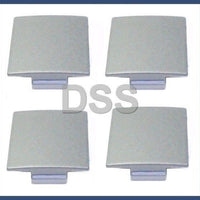 Genuine BMW E65 Front Or Rear Door Panel Cover Plug Dark Silver (x4) Set