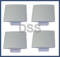 Genuine BMW E65 Front Or Rear Door Panel Cover Plug Dark Silver (x4) Set
