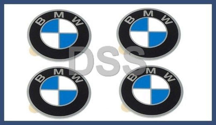 Genuine BMW E12 E23 E24 BAV Set of 4 Wheel Center Cap Emblems NEW OEM + Warranty