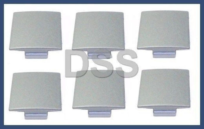 Genuine BMW E65 Front Or Rear Door Panel Cover Plug Dark Silver (x6) SET