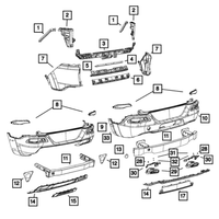 New Genuine Mopar Fascia Rear Upper OE 5LT13TZZAD