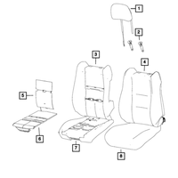 New Genuine Mopar Headreat Active Head Restraints 2014-2017 OE 5PR86LC5AA