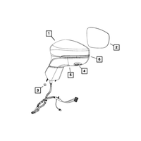 Genuine Chrysler Pacifica Outside Rearview Mirror Right (2017-2019) 5RM12KBXAE