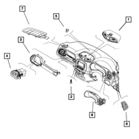 New Genuine Mopar Plug Instrument Panel 2015-2022 OE 5UV68LXHAA