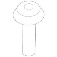 New Genuine BMW Fillister Head Screw With Co (2008-2013) OE 61317682091