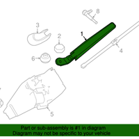 New Genuine BMW Rear Window Wiper Arm (2016-2023) OE 61627356224