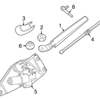 New Genuine BMW Rear Window Wiper Arm (2016-2023) OE 61627356224