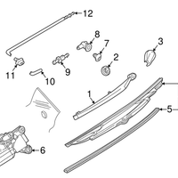 New Genuine BMW Wiper Arm Cover (2000-2002) OE 61628256120