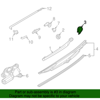 New Genuine BMW Wiper Arm Cover (2000-2002) OE 61628256120