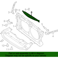Genuine Nissan Upper Moulding-Front Bumper OEM 620783TA0B