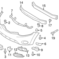 New Genuine Nissan Stay Front Bumper,Rh 622101AA0B / 62210-1AA0B OEM
