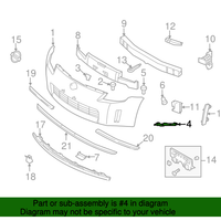 Genuine Nissan Bracket Front Bumper Side Rh OEM 62222CD001