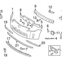 Genuine Nissan Bracket Front Bumper Side Rh OEM 62222CD001
