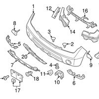 New Genuine Nissan Bracket-Front Bumper Side,Lh 62223ZS01A / 62223-ZS01A OEM