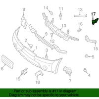New Genuine Nissan Bracket-Front Bumper Upper,Lh 62225ZQ00A / 62225-ZQ00A OEM
