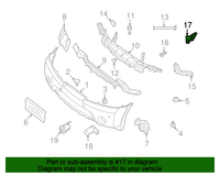 New Genuine Nissan Bracket-Front Bumper Upper,Lh 62225ZQ00A / 62225-ZQ00A OEM