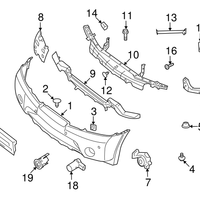 New Genuine Nissan Bracket-Front Bumper Upper,Lh 62225ZQ00A / 62225-ZQ00A OEM