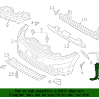 New Genuine Nissan Retainer-Front Bumper Lower 622423LM0B / 62242-3LM0B OEM